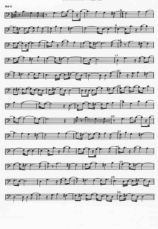 National Song; example of score