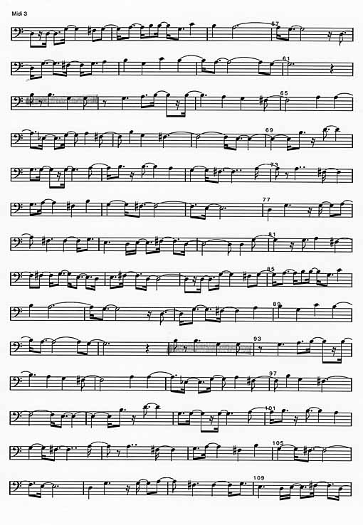 National Song; example of score