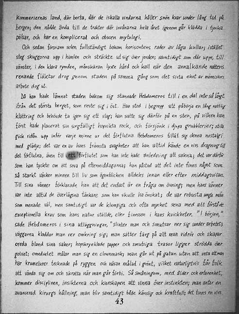 Jan Svenungssons Hebdomeros av Giorgio de Chirico, page 43