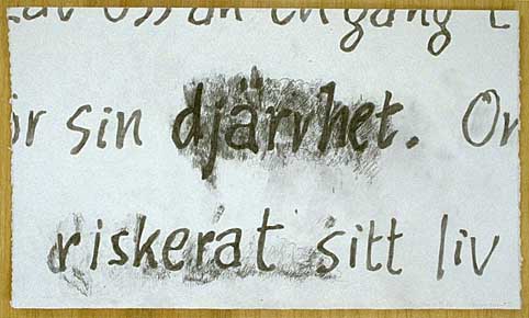 Jan Svenungssons Hebdomeros av Giorgio de Chirico, detail drawing