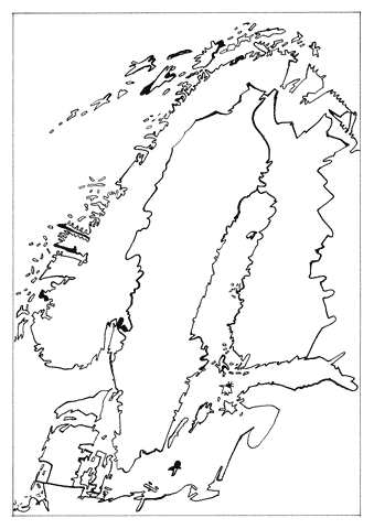 Jan Sevnungsson – Psycho-Mapping Scandinavia; individual drawings