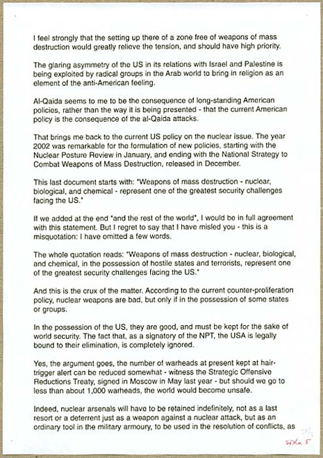 Joseph Rotblat speech Jan 8, 2003