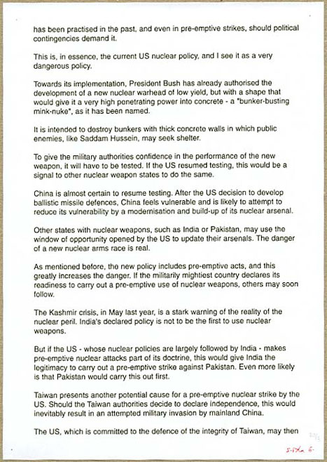 Joseph Rotblat speech Jan 8, 2003