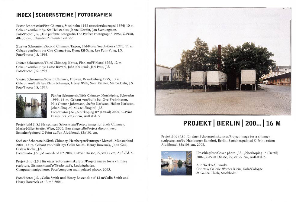 Jan Svenungsson. Catalogue, Hamburger Bahnhof, Berlin 2004
