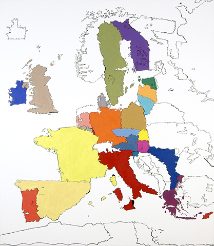 Jan Svenungsson: Psycho-Mapping Europe version 2.0, painting 07/20