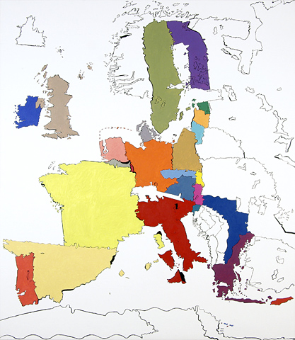 Jan Svenungsson: Psycho-Mapping Europe version 2.0, painting 11/20
