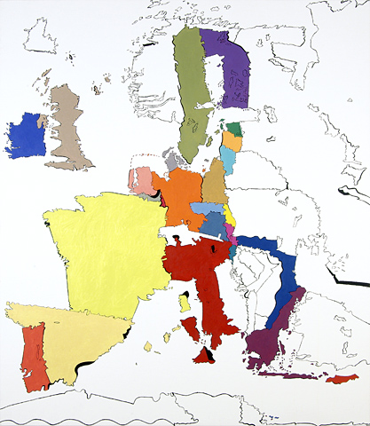 Jan Svenungsson: Psycho-Mapping Europe version 2.0, painting 13/20