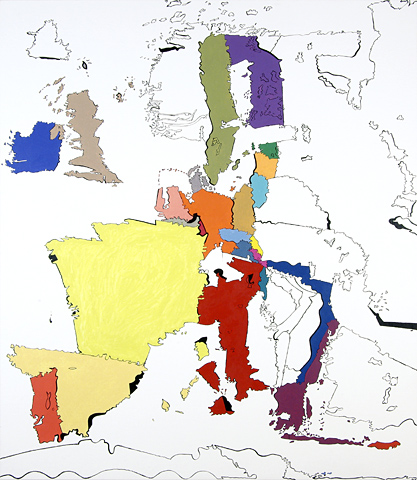Jan Svenungsson: Psycho-Mapping Europe version 2.0, painting 15/20