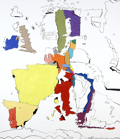 Jan Svenungsson: Psycho-Mapping Europe version 2.0, painting 16/20