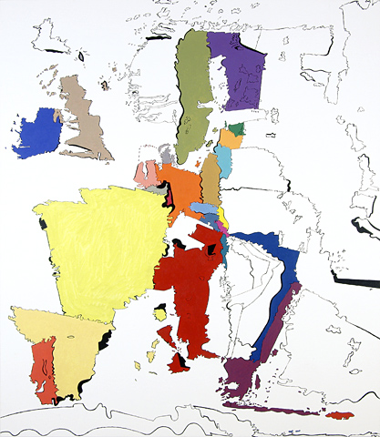 Jan Svenungsson: Psycho-Mapping Europe version 2.0, painting 17/20